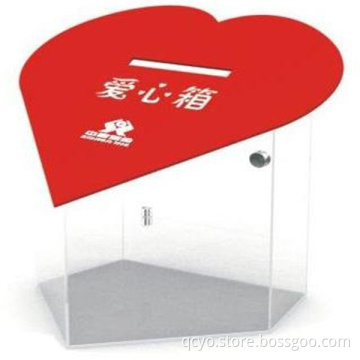 love heart Acrylic donation box